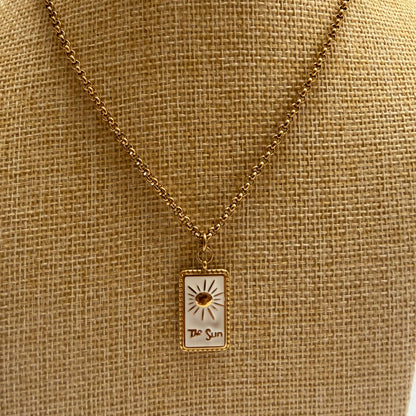 SOL Women’s Gold Sun Pendant Necklace