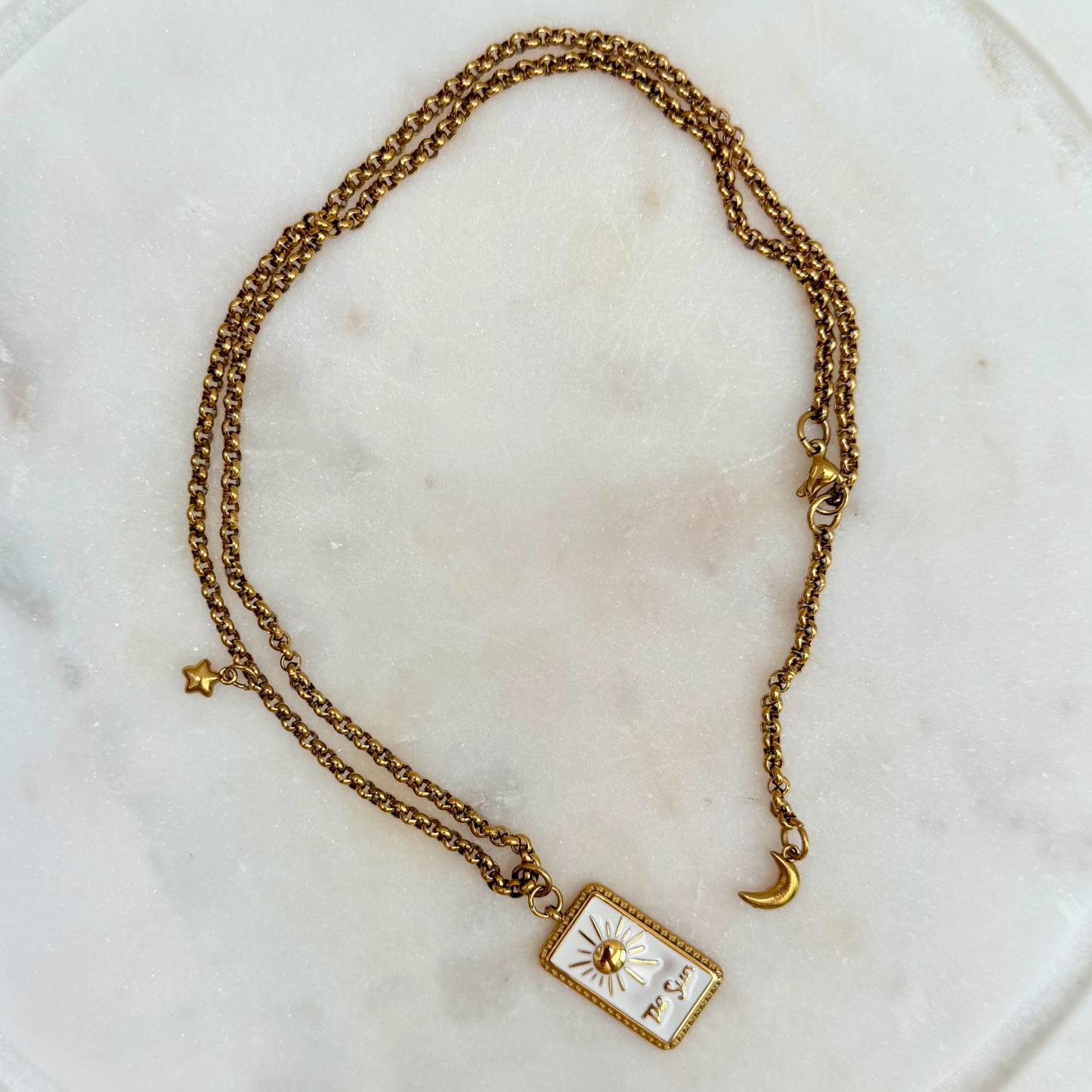 SOL Women’s Gold Sun Pendant Necklace